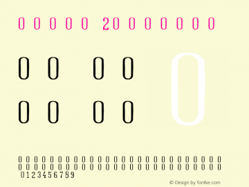 号码章字体2