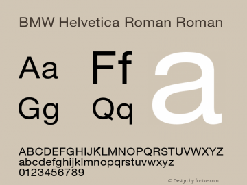 BMW Helvetica Roman