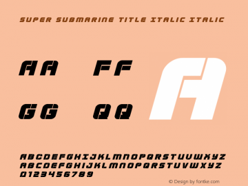Super Submarine Title Italic