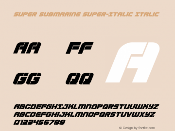Super Submarine Super-Italic