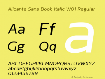 Alicante Sans Book Italic W01