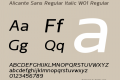 Alicante Sans Regular Italic W01