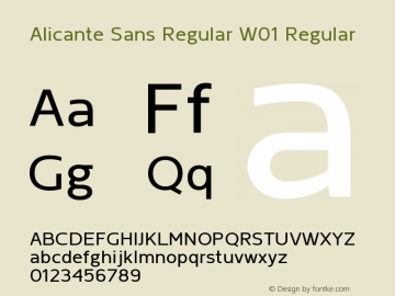 Alicante Sans Regular W01