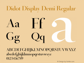 Didot Display Demi