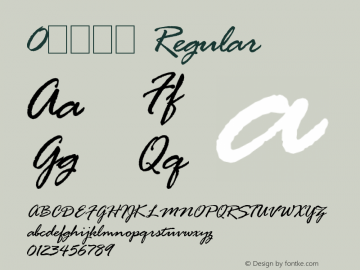 0欧式字体