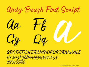 Andy Brush Font