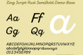 Zing Script Rust SemiBold Demo