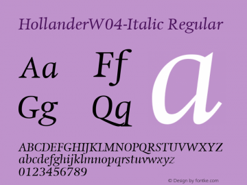 HollanderW04-Italic