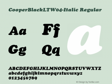 CooperBlackLTW04-Italic