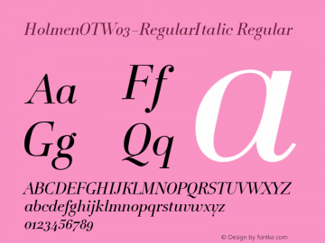 HolmenOTW03-RegularItalic