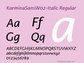 KarminaSansW02-Italic