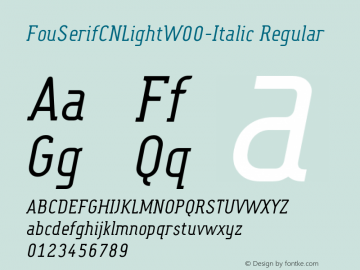 FouSerifCNLightW00-Italic