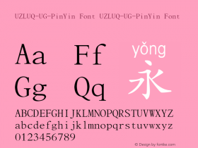 UZLUQ-UG-PinYin Font