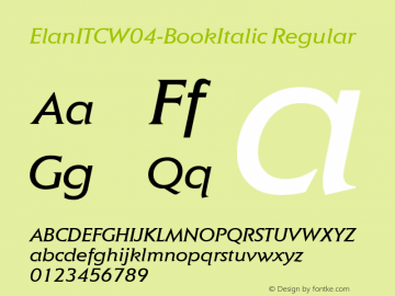 ElanITCW04-BookItalic