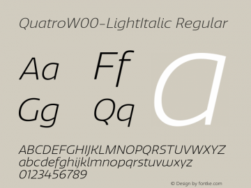 QuatroW00-LightItalic