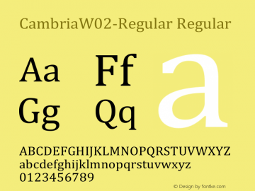 CambriaW02-Regular