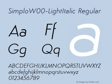 SimploW00-LightItalic