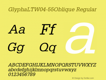 GlyphaLTW04-55Oblique