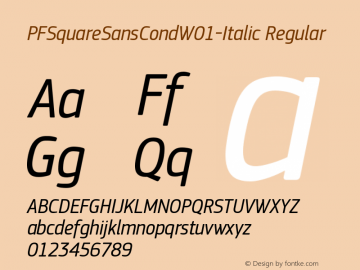 PFSquareSansCondW01-Italic