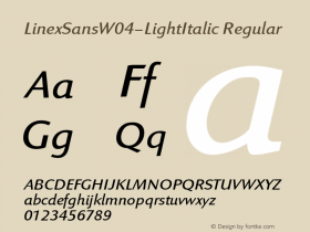 LinexSansW04-LightItalic