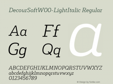 DecourSoftW00-LightItalic