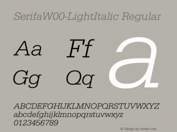 SerifaW00-LightItalic