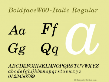 BoldfaceW00-Italic