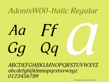 AdonisW00-Italic