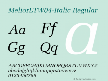 MeliorLTW04-Italic