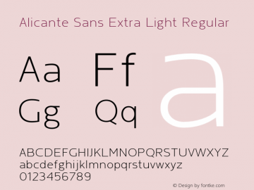 Alicante Sans Extra Light