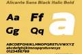 Alicante Sans Black Italic