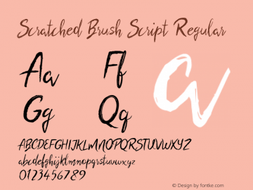 Scratched Brush Script