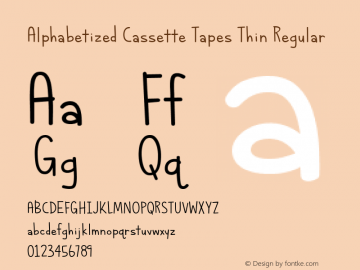 Alphabetized Cassette Tapes Thin