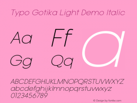 Typo Gotika Light Demo