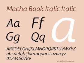 Macha Book Italic