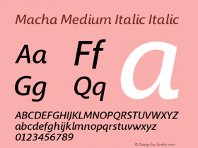 Macha Medium Italic