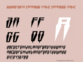 Swordtooth Expanded Italic
