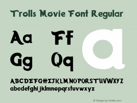 Trolls Movie Font