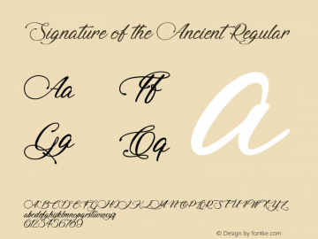 Signature of the Ancient