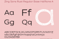 Zing Sans Rust Regular