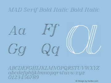 MAD Serif Bold Italic