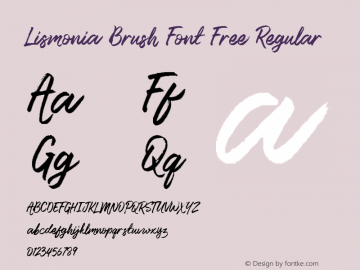 Lismonia Brush Font Free