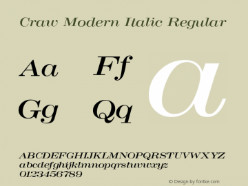 Craw Modern Italic