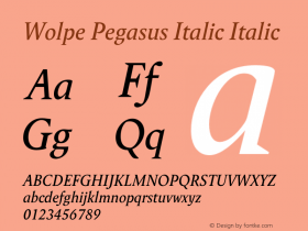 Wolpe Pegasus Italic