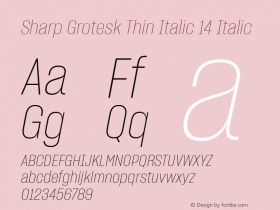 Sharp Grotesk Thin Italic 14