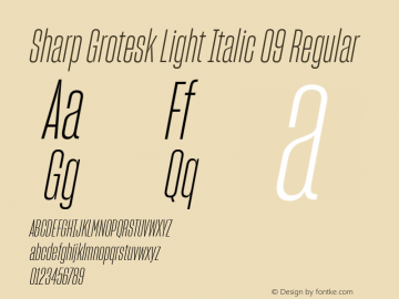 Sharp Grotesk Light Italic 09