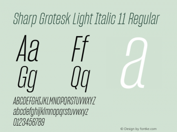 Sharp Grotesk Light Italic 11