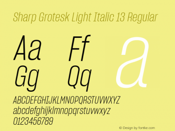 Sharp Grotesk Light Italic 13