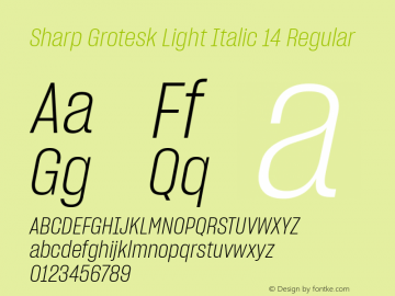 Sharp Grotesk Light Italic 14