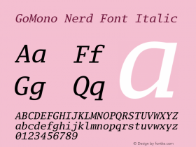 GoMono Nerd Font